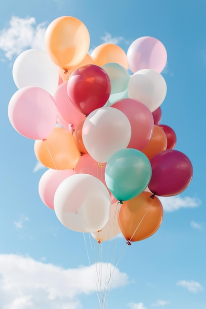 Balões de feliz aniversário.
