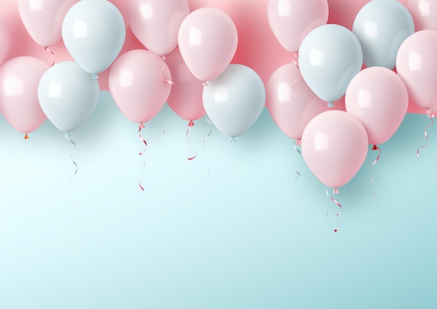 balões de modelo de convite em branco