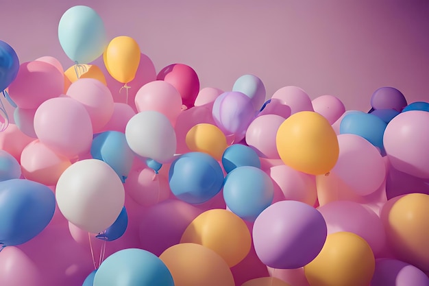 Balões Pastel Criativos Design Artístico para ComemoraçõesxA