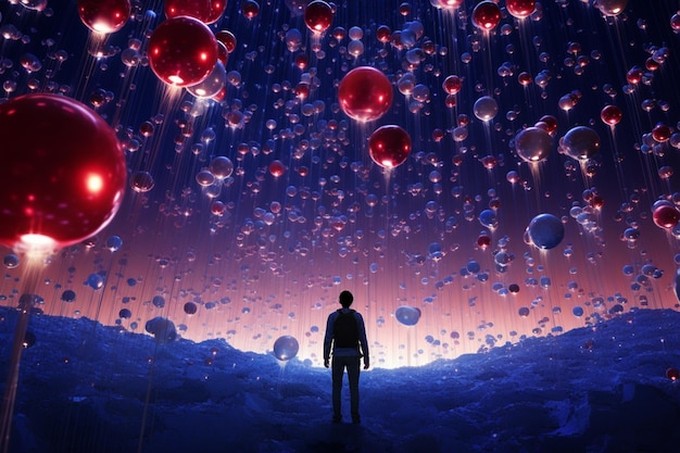 Balões transportando pessoas por uma galáxia deslumbrante 00487 03