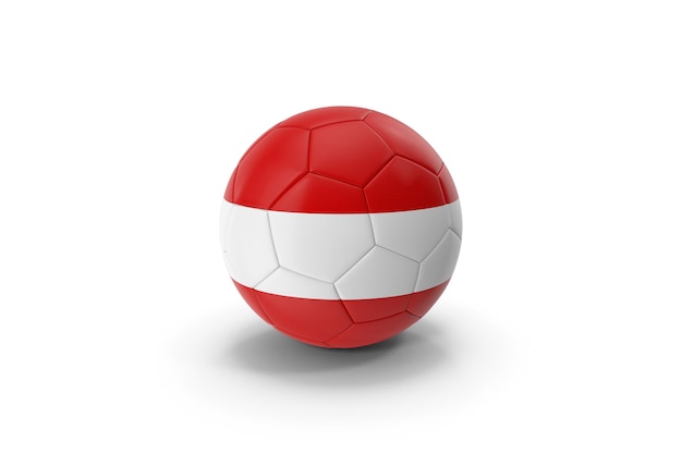 Balón de fútbol de la bandera de Austria