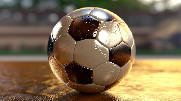 Balón de fútbol para carteles pancartas concepto deportivo AI generado