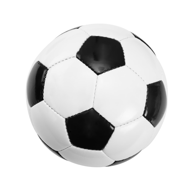 Foto balón de fútbol fondo blanco. concepto de futbol