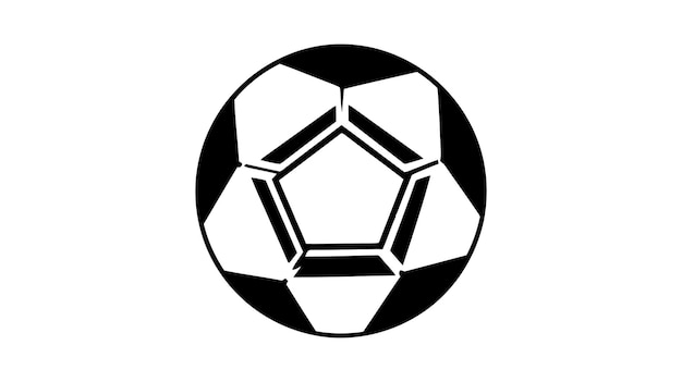 Foto balón de fútbol vectorial sobre fondo blanco logotipo de fútbol europeo diseño de pelota de fútbol ilustración vectorial