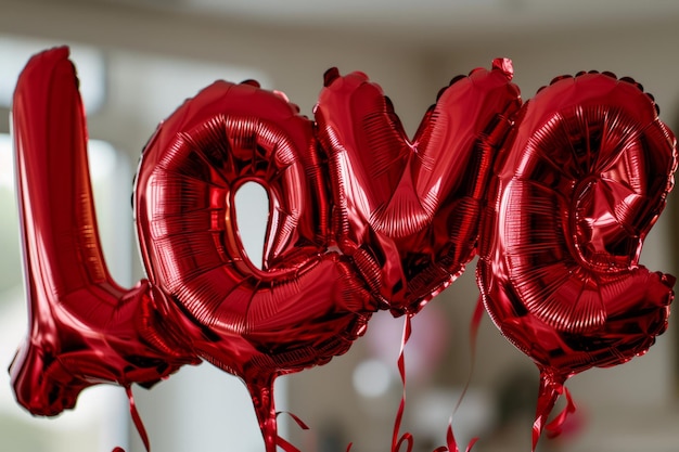 Balón de helio de papel de amor rojo para celebrar el día de San Valentín