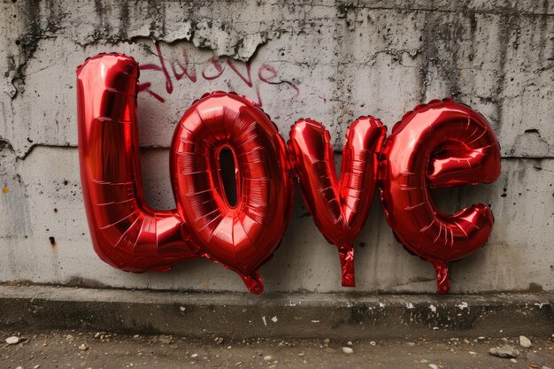 Balón de helio de papel de amor rojo para celebrar el día de San Valentín