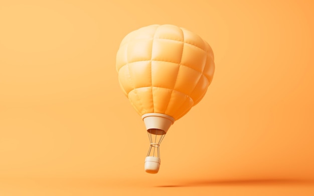 Balón inflable de aire caliente con renderización 3D al estilo de dibujos animados