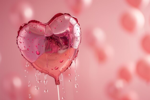Balón inflable corazón rosado Generar inteligencia artificial