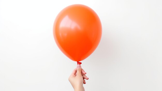 Foto balón de mano aislado con fondo blanco ai generado