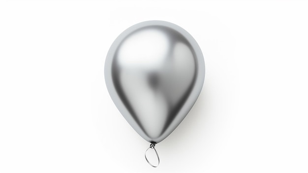 Foto balón de metal aislado de elegancia metálica