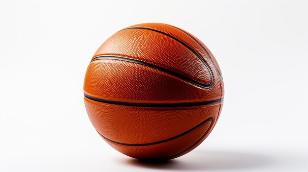 Baloncesto aislado sobre un fondo blanco como símbolo deportivo y de fitness de una actividad de ocio en equipo