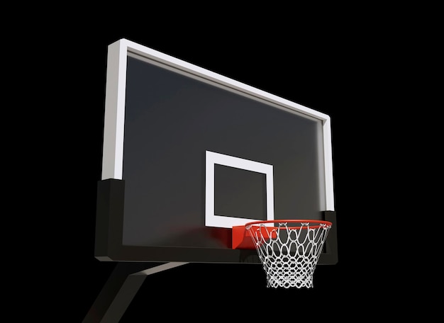 baloncesto, en, negro, background3d, render