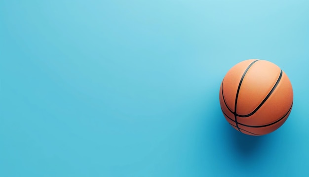 Baloncesto sobre un fondo azul