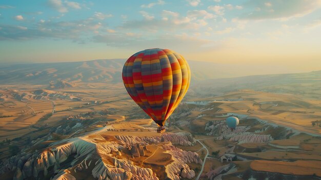 Balones de aire caliente flotando