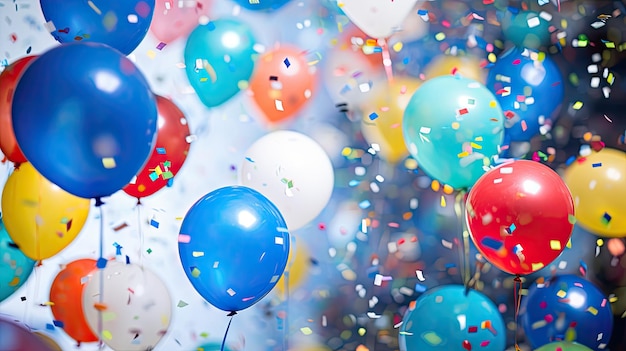 Balones de confeti en la fiesta de los niños