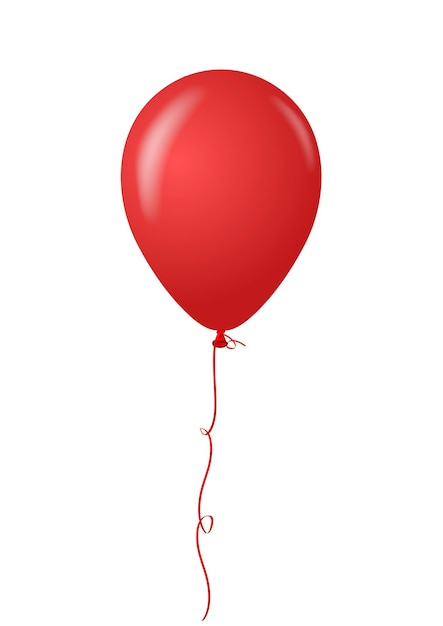 Balones rojos contra un fondo blanco