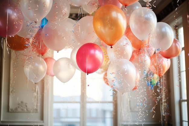 Balones con texto de Feliz Año Nuevo foto de año nuevo