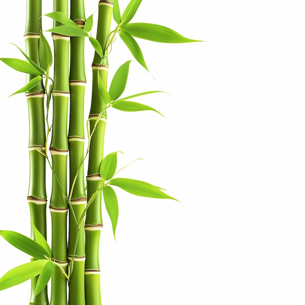Bamboo árvore folha planta caule e bastão 3d árvore de bambu Ai Generative