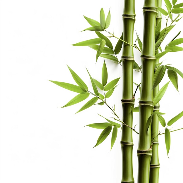 Bamboo árvore folha planta caule e bastão 3d árvore de bambu Ai Generative