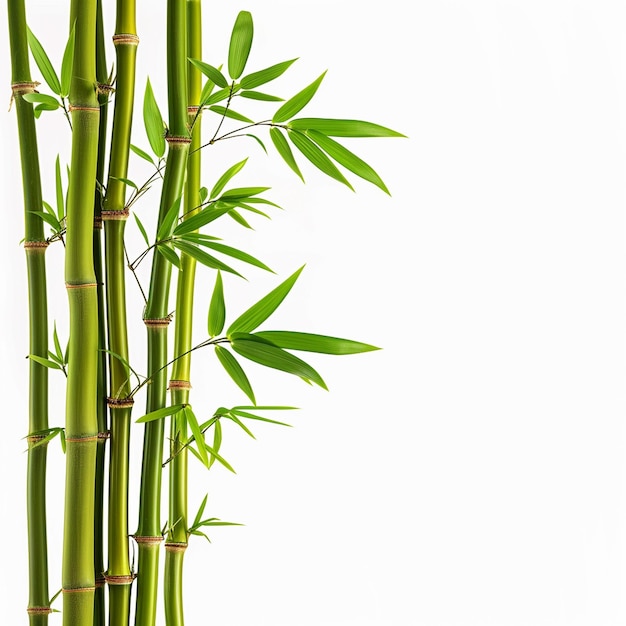 Bamboo árvore folha planta caule e bastão 3d árvore de bambu Ai Generative