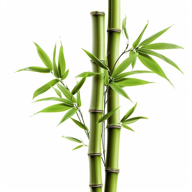 Foto bamboo árvore folha planta caule e bastão 3d árvore de bambu ai generative