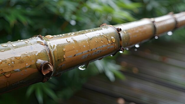 Bambu depois da chuva IA geradora