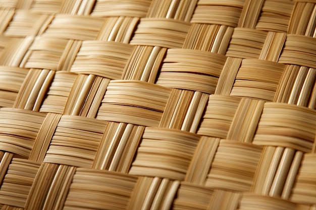 Bambú natural con textura tejida a mano