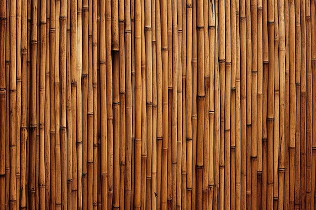 Bambusmauer aus Bambus mit Bambusmuster.
