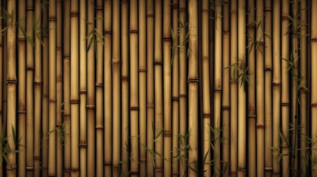 Bambuszaun Hintergrund generativ ai Hochwertige Illustration