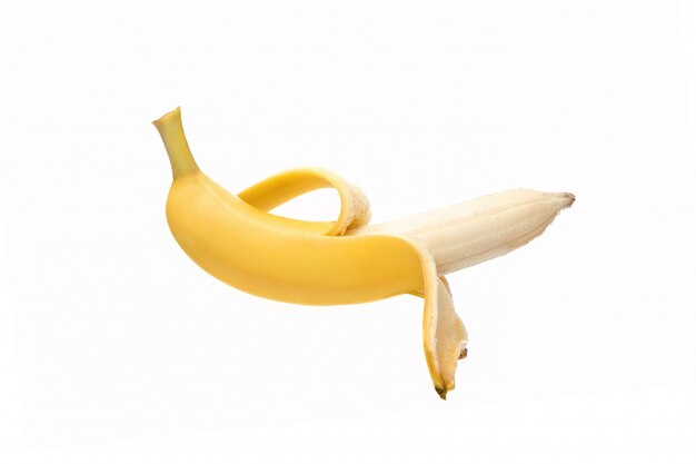 Foto banana em branco