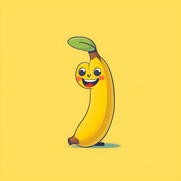 Foto banana feliz