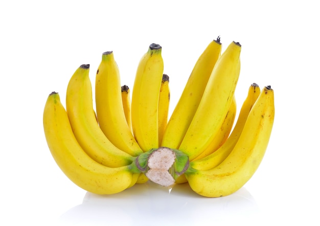 Banana madura em branco