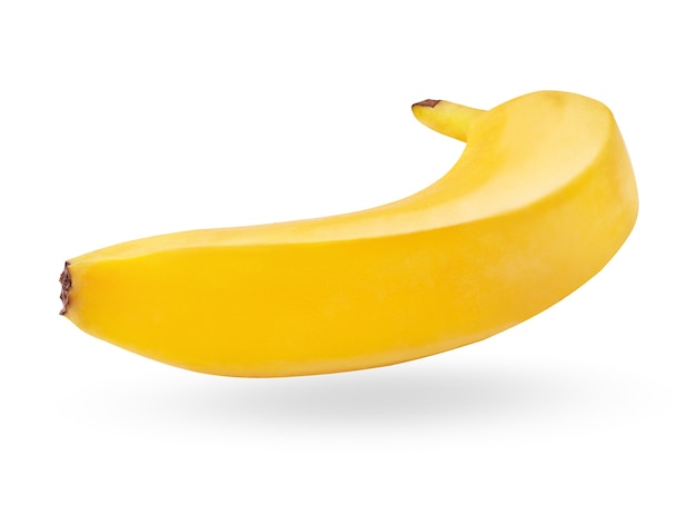 Banana madura isolada no branco