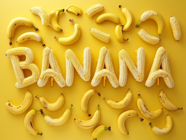 Foto banana mundo de frutas tropicais cheio de momentos deliciosos e saborosos