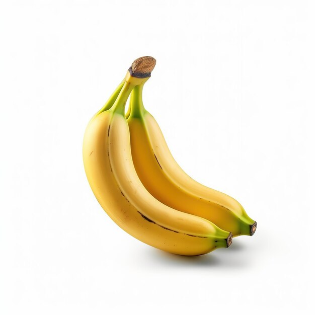 Banana no fundo branco