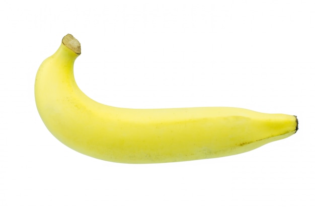 Banana única contra o fundo branco