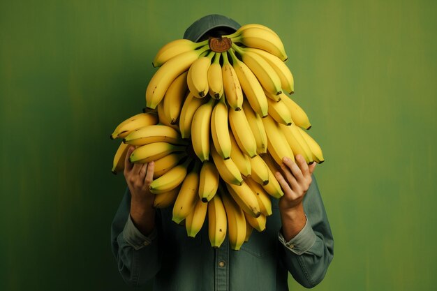 Bananas abundantes desmascarando o coletor sem rosto aos 32 anos
