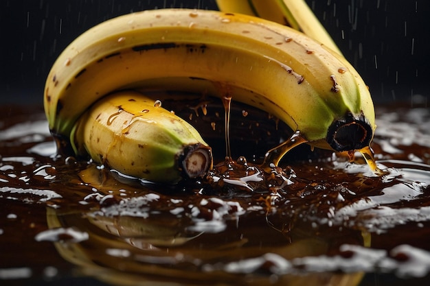 Foto bananas com um pouco de melaço