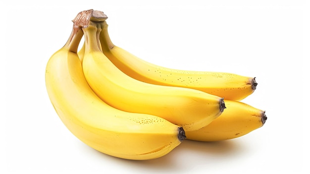 Bananas frescas maduras isoladas em fundo branco