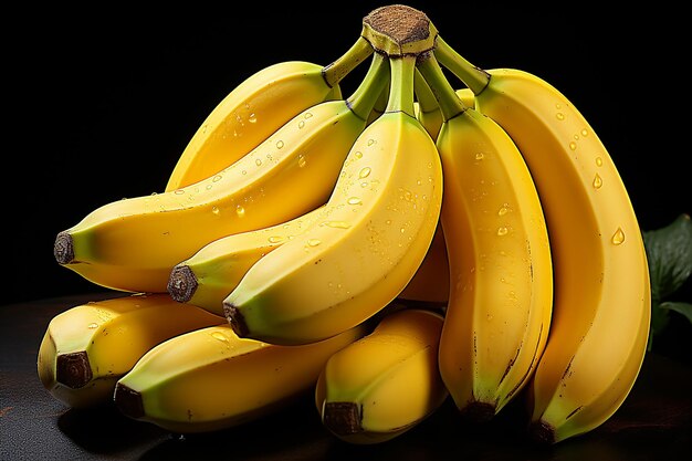 Bananas con iluminación blanca Fotografía comercial