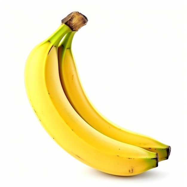 Bananas isoladas em um fundo branco