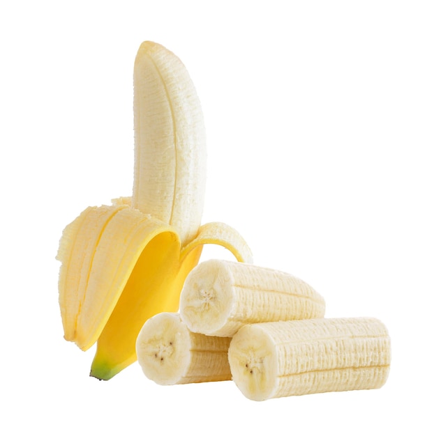 Banane auf weißem Hintergrund