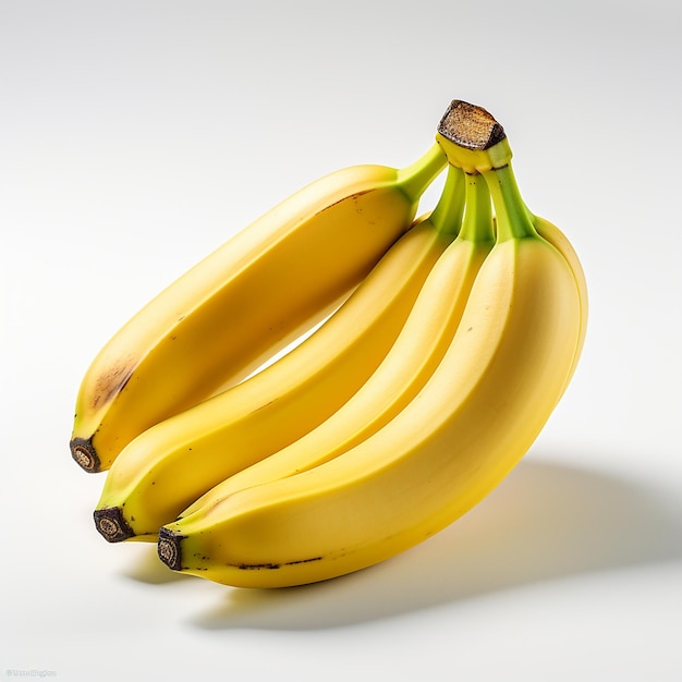 Banane auf weißer Lebensmittelfotografie