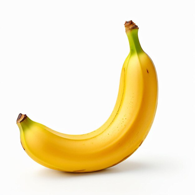 Banane mit klarem weißen Hintergrund