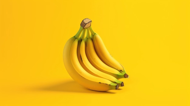 Bananen auf gelbem Hintergrund