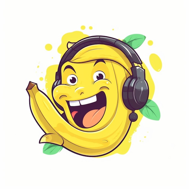 Bananen-Cartoon-Logo 039s Foto