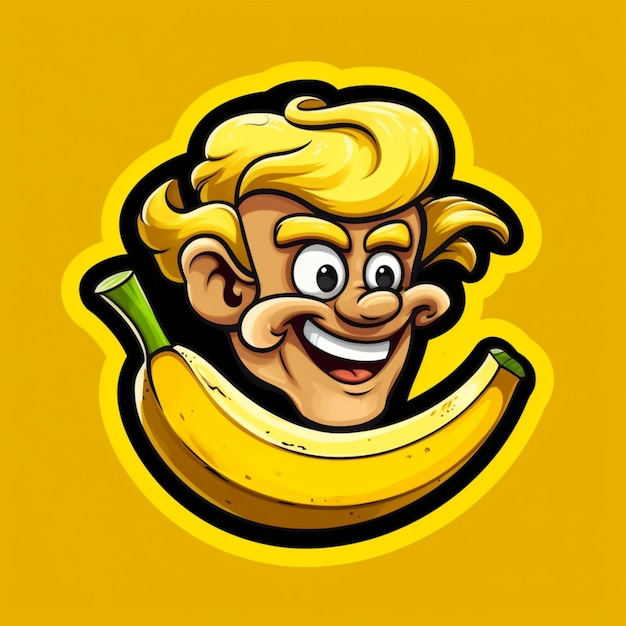 Bananen-Cartoon-Logo 16