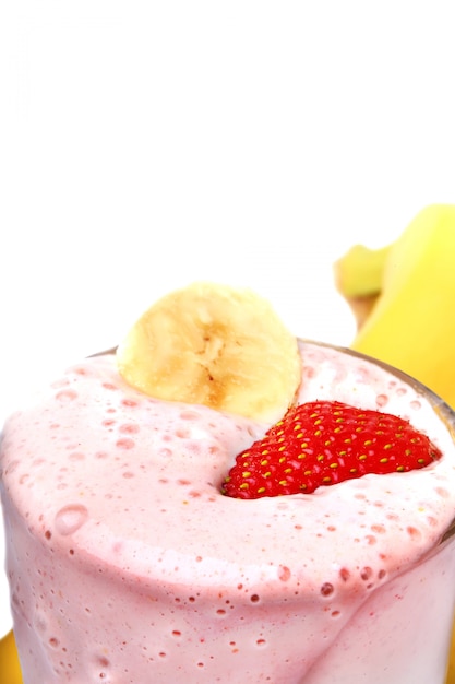 Bananen-Erdbeermilch-Smoothie