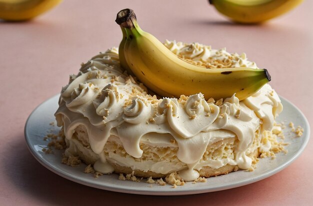 Foto bananen mit creme-käse-osting