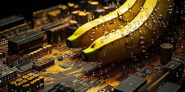 Bananen- und Elektronikwirkung